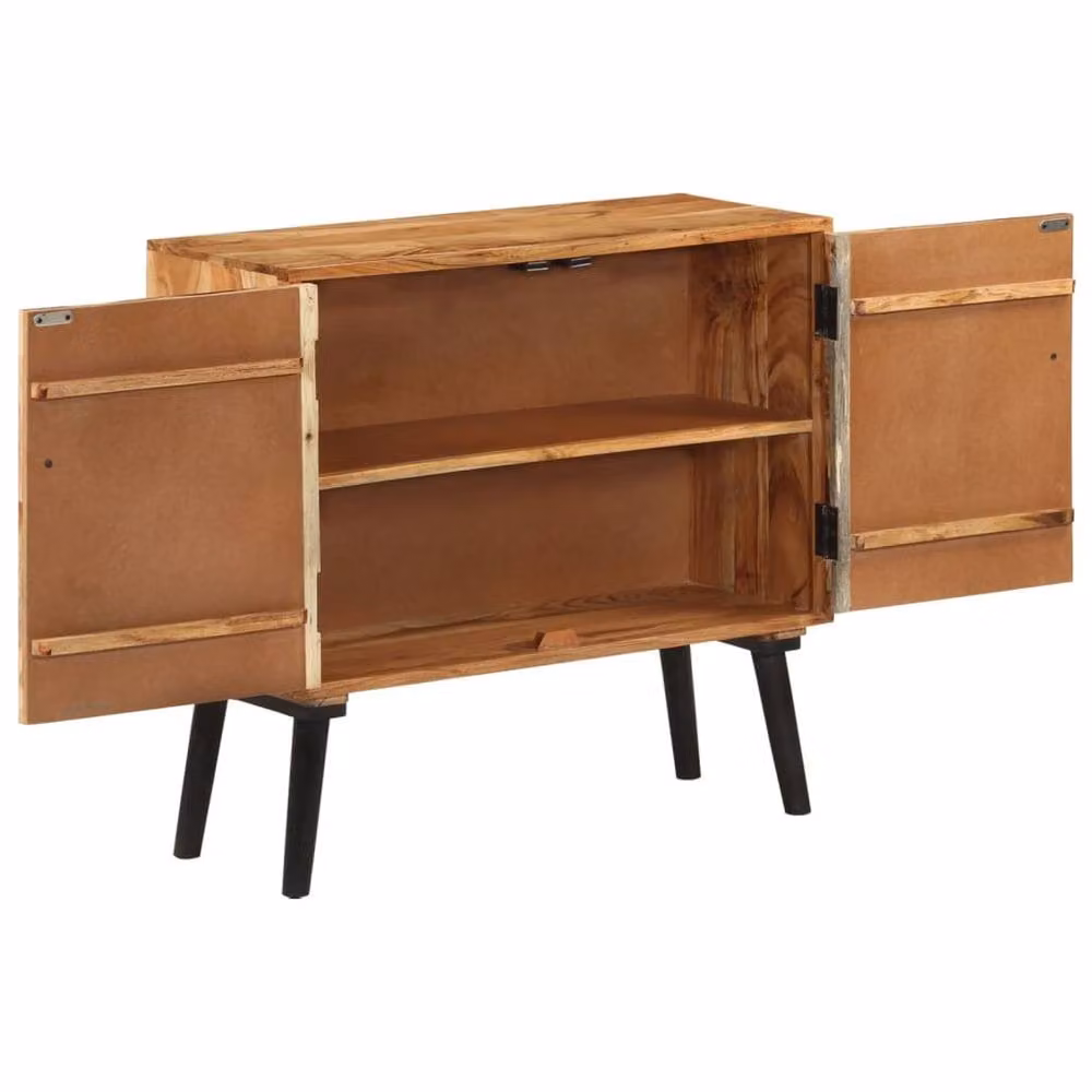 Berkfield Home Rustic Solid Mango Wood Sideboard in Brown, W: 85 cm, D: 30 cm, H: 75 cm – 2