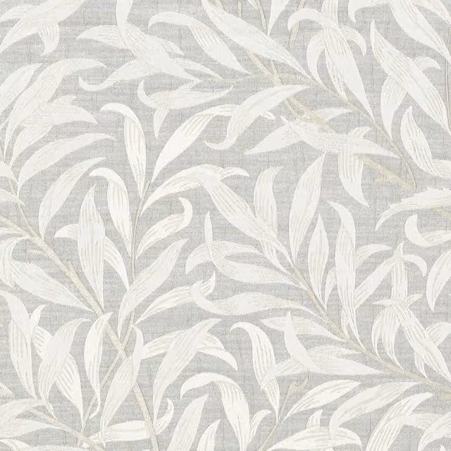 William Morris Willow Boughs Floral Jacquard Fabric in Grey