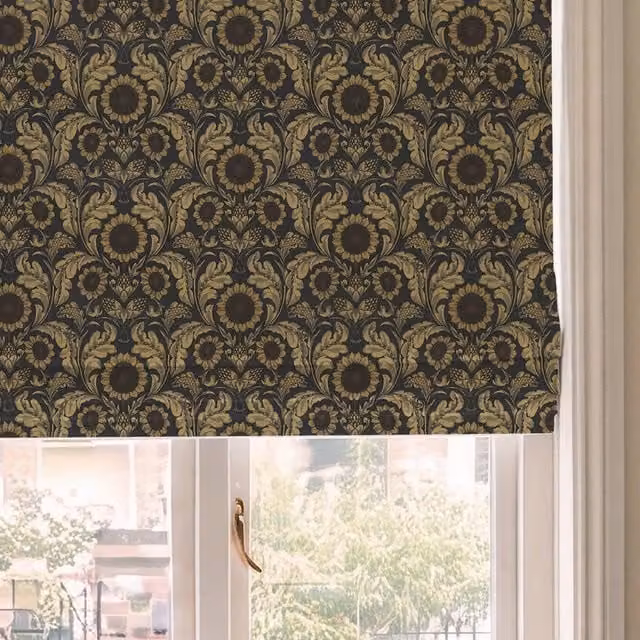 HOUSE Llewelyn-Bowen Sunny Side Up Printed Made To Measure Roman Blind in Midnight