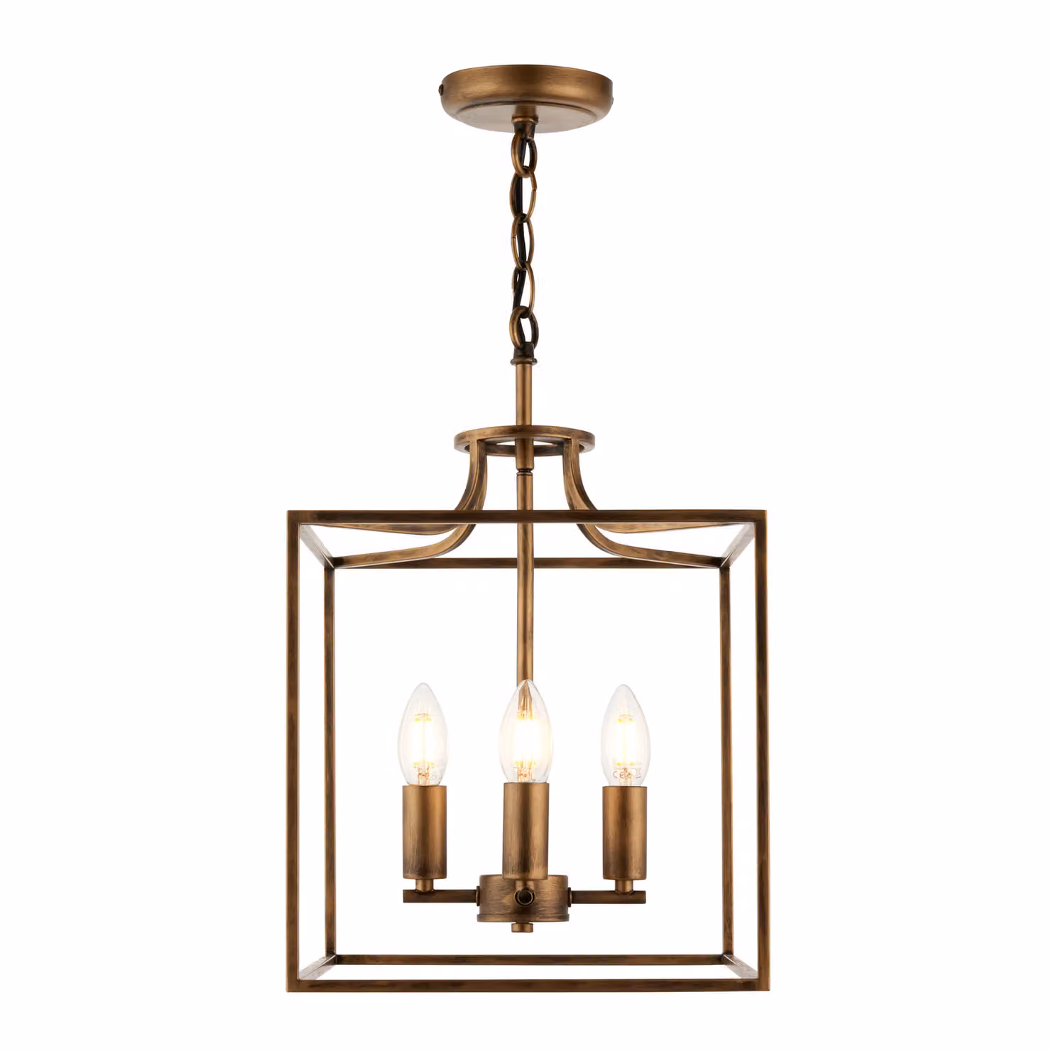 Pagazzi Grove Matte Antique Brass Pendant Ceiling Light in Gold – 2