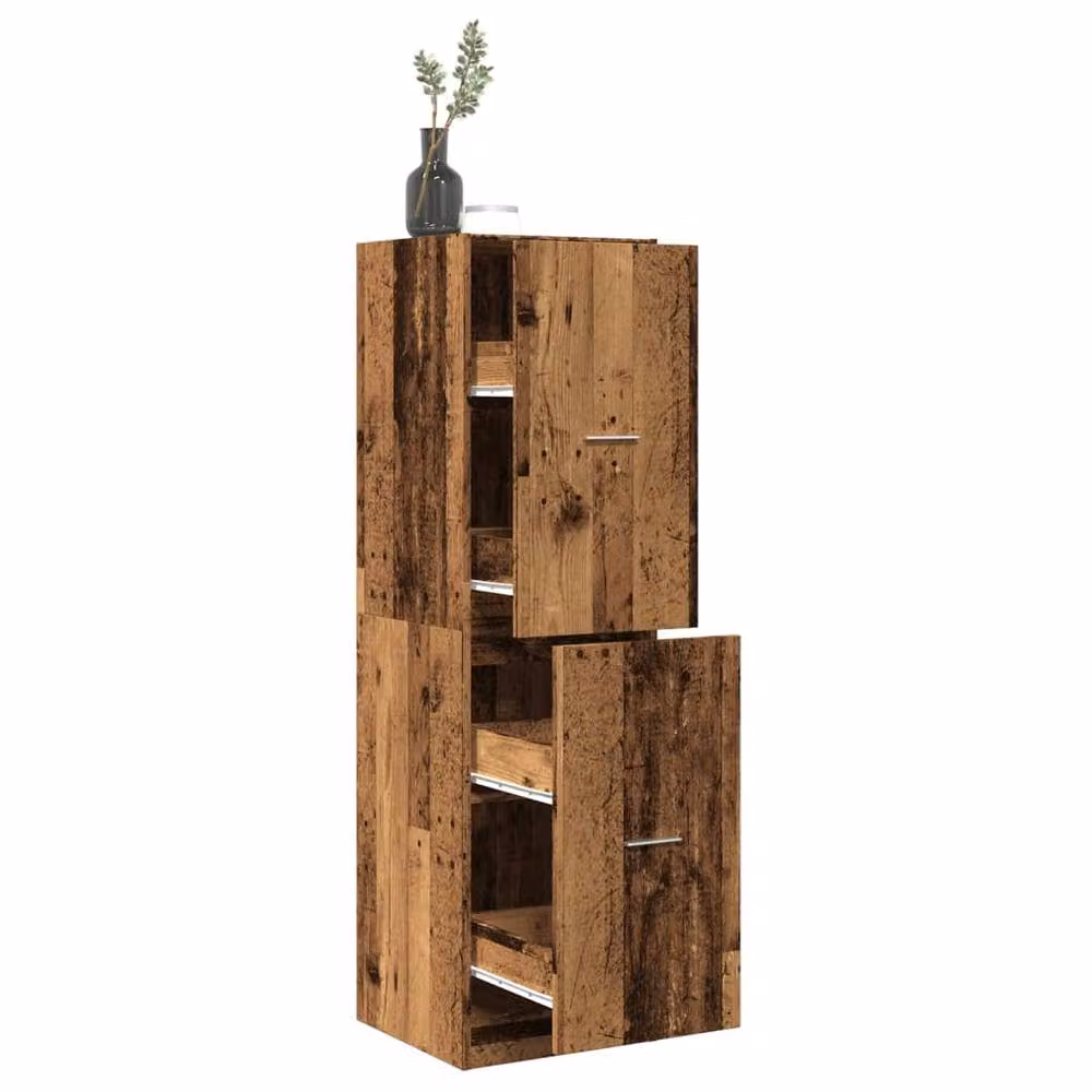 Berkfield Home Apothecary Cabinet in Old Wood Brown, W/D/H: 40 x 41 x 144.5 cm – 2