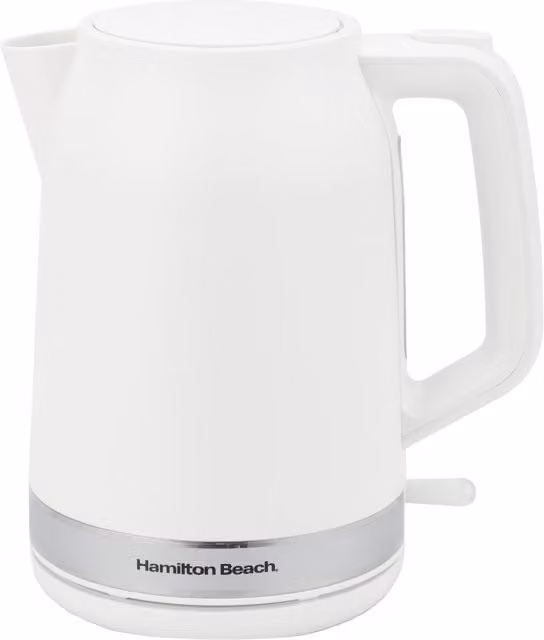 Hamilton Beach Ella 1.7 l White Matte Kettle with Auto Shut-off