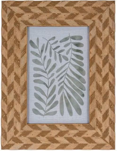 KDMD Nord Freestanding Rectangular Photo Frame in Brown, 10 x 15 cm