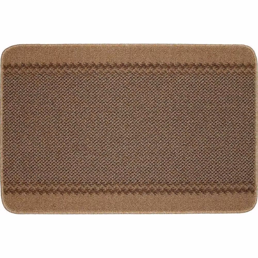 The Rug Shop UK Beige and Terracotta Striped Machine Washable Anti-Slip Polypropylene Floor Mat, W: 67 cm, L: 150 cm – 2
