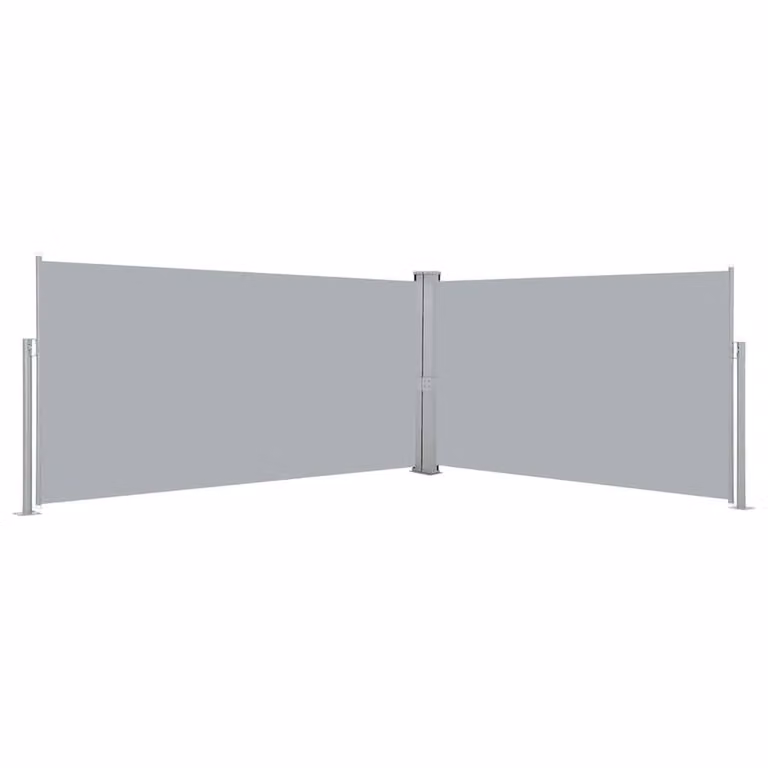 Berkfield Home Retractable Side Awning in Grey, W: 600 cm, H: 160 cm