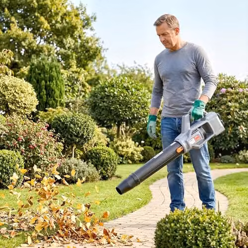 Outsunny Cordless Leaf Blower in Grey with Rechargeable Battery – 7