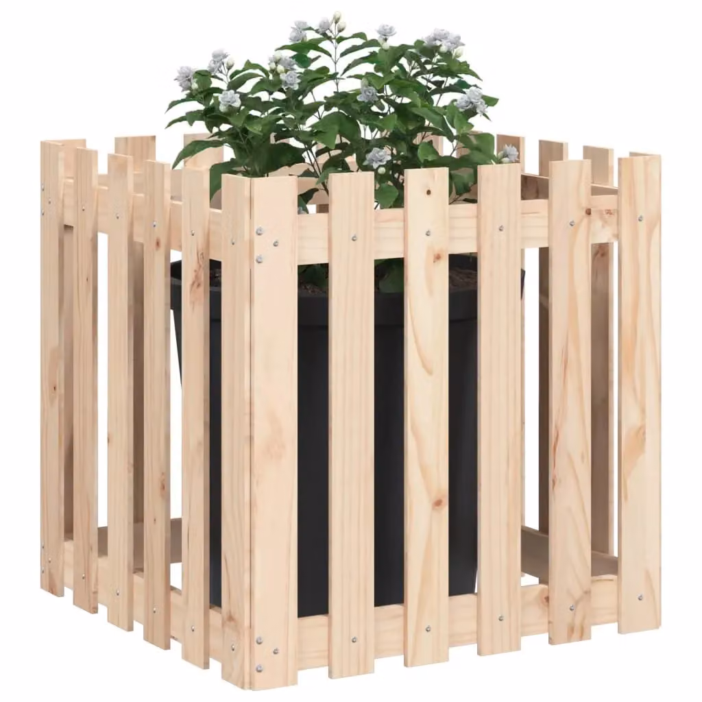 Berkfield Home Ornamental Garden Planter Tub in Brown and Beige, W/D/H: 60 x 60 x 60 cm – 2