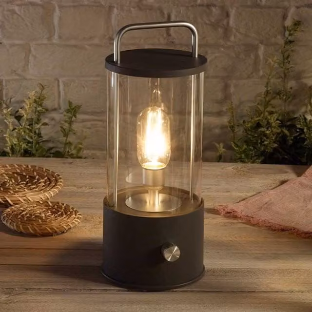 Garden Mile Nordic Hanging Garden Lantern in Grey with Glass and Metal