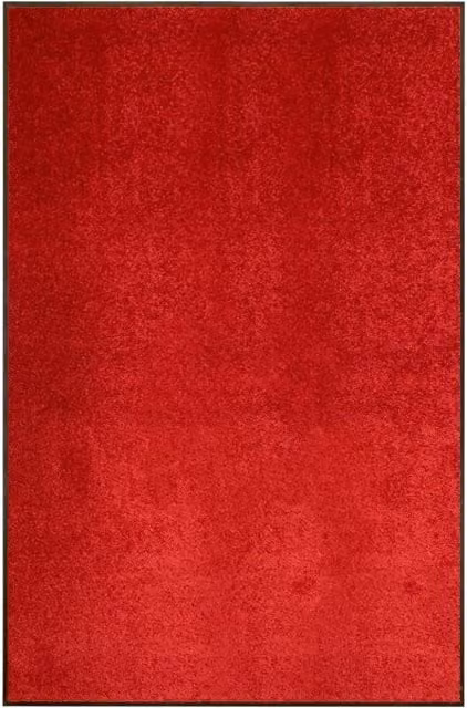 Berkfield Home Washable Non-Slip Red Doormat, W: 120 cm, D: 180 cm