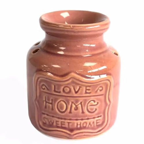 Ancient Wisdom Red Ceramic Round Tabletop Oil Burner and Tealight Lamp – 1