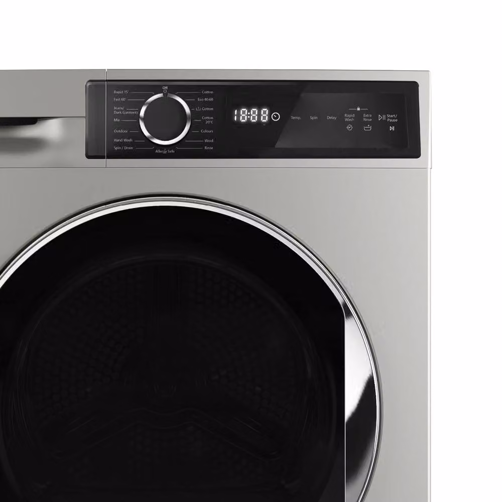Montpellier Silver 8kg Front Loader Freestanding Washing Machine with 1400 RPM and Quick Wash Function, Energy Rating A – 2