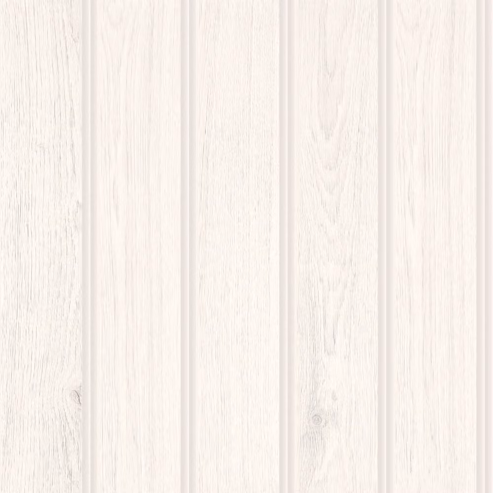 Hoopla Walls Tongue and Groove Striped Wallpaper in Washed White, 10m Roll – 2