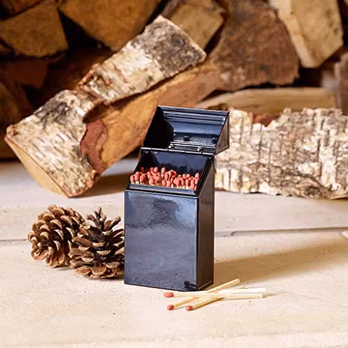Valiant Fireside Metal Match Storage Box in Black – 4