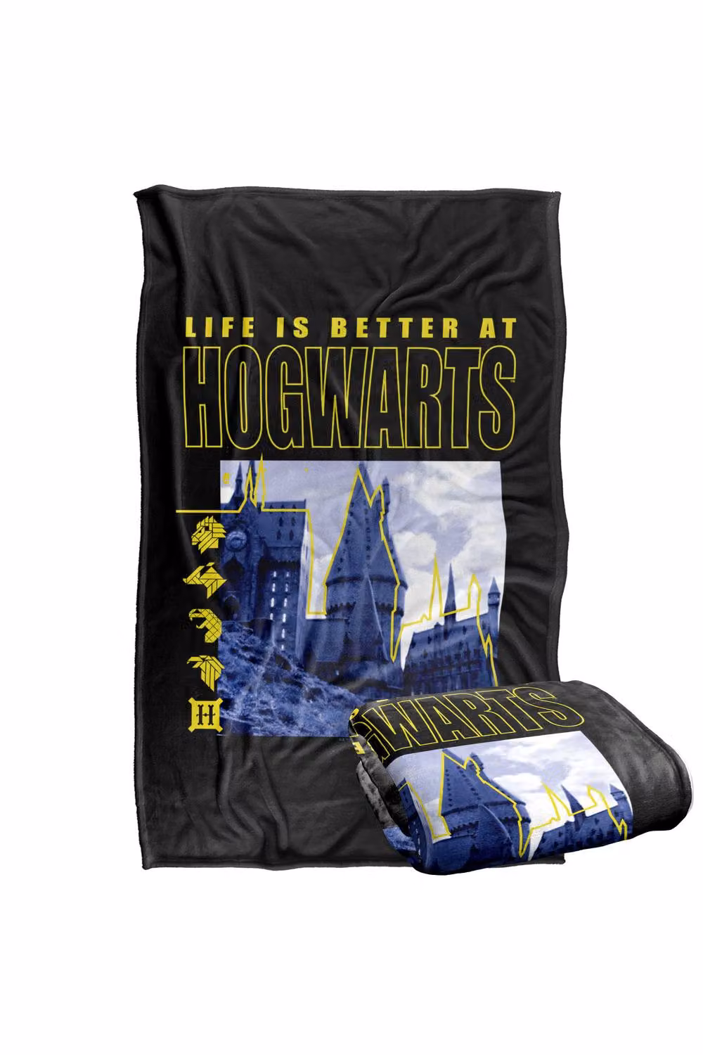 Warner Bros. Harry Potter Life Is Better At Hogwarts Super Soft Silky Touch Fleece Throw Blanket, Multicolour, W: 91 cm, D: 147 cm – 7