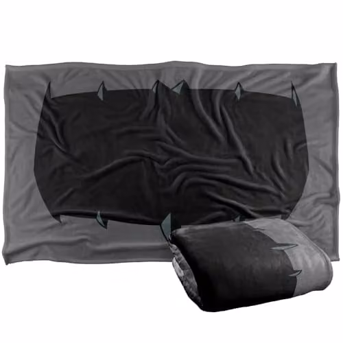 Warner Bros. Batman Absolute Logo Super Soft Silky Touch Fleece Throw Blanket, Multicolour, W: 91.44 cm x L: 147 cm
