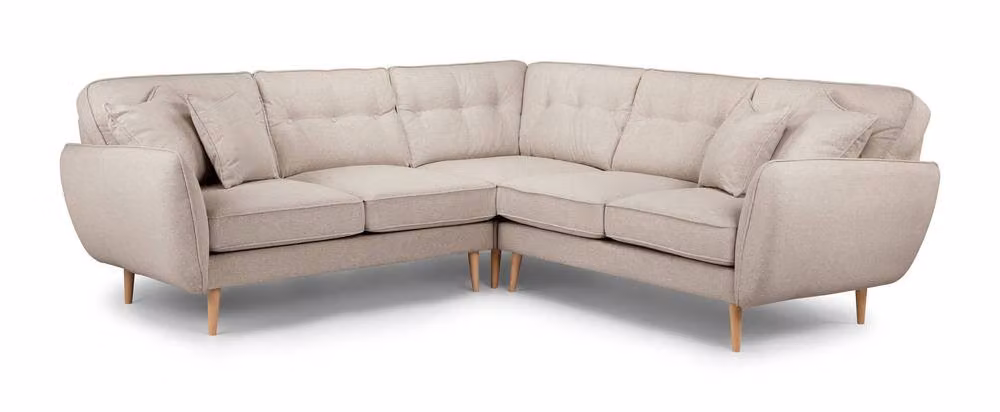 The Great Sofa Company Ailis 2 Corner 2 Faro Beige Upholstered L-Shape Fabric Sofa – 2