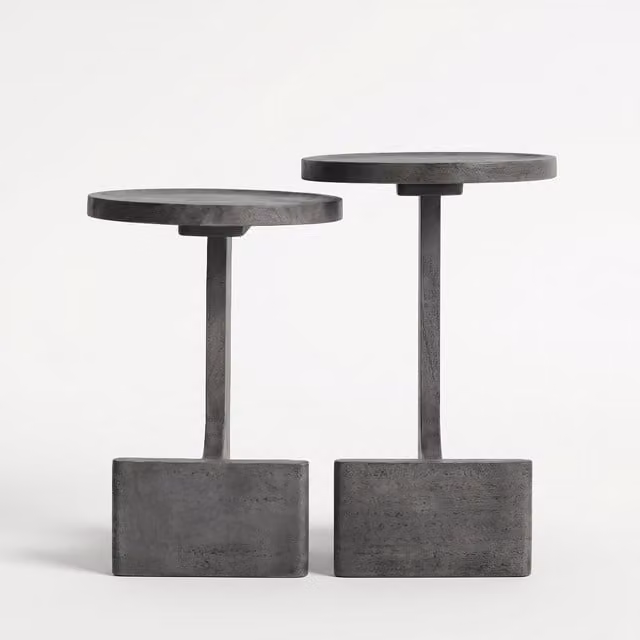 Elm Home And Garden Putney Nest of Tables in Grey Acacia Wood