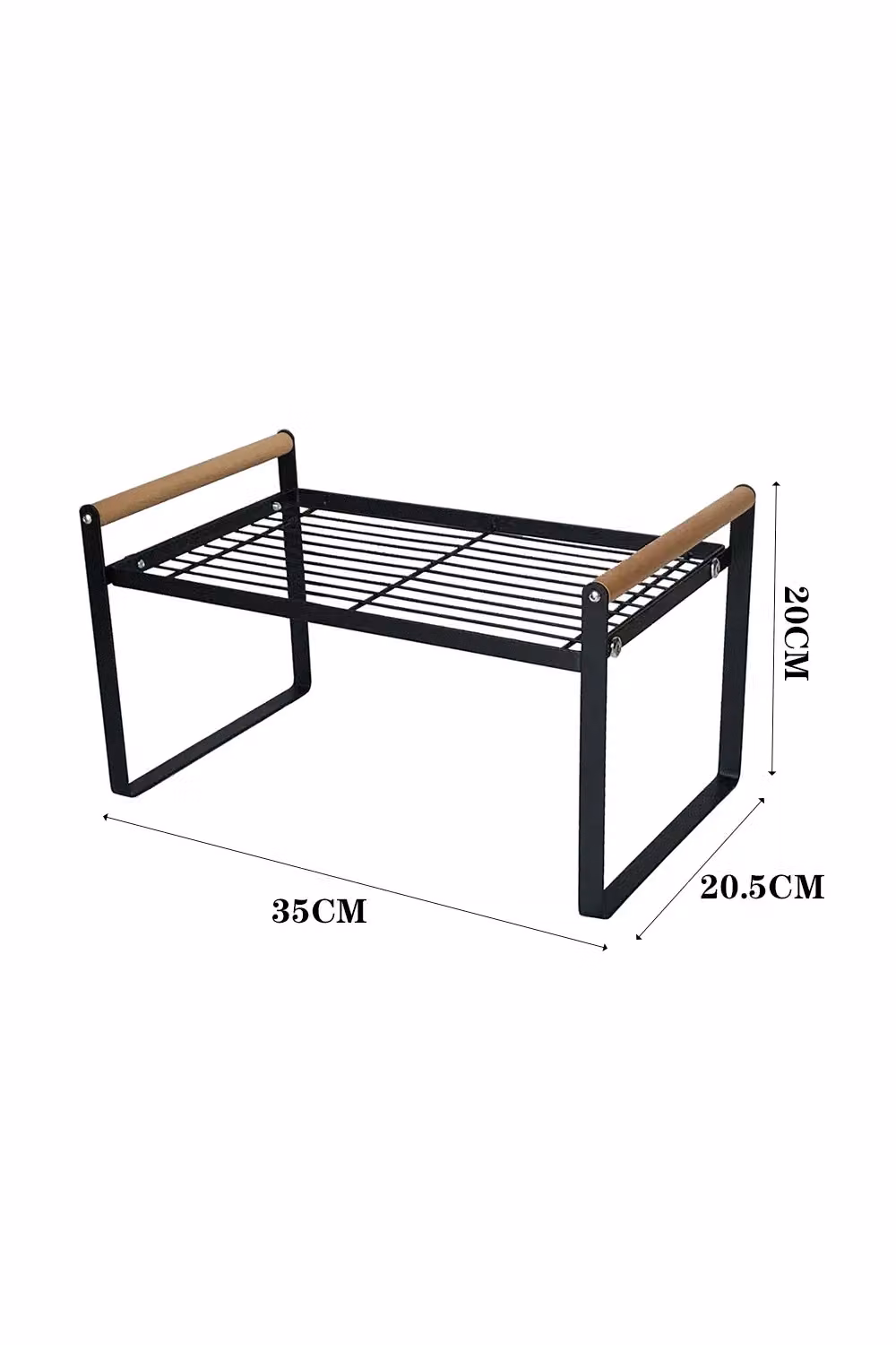 Living and Home 2-Tier Metal Kitchen Spice Rack Countertop Organiser, Black – 4