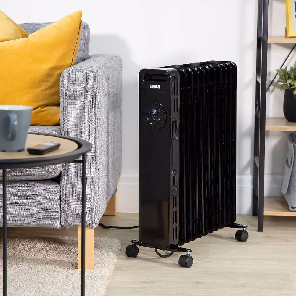 Zanussi ZOFR5005 Portable Oil Filled Radiator 2300W 11 Fin Electric Heater in Black – 3