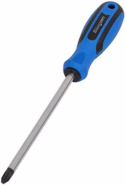 Loops Phillips 3 x 150mm Screwdriver with Soft Grip Handle and Chrome Vanadium Shaft in Blue and Multicolour