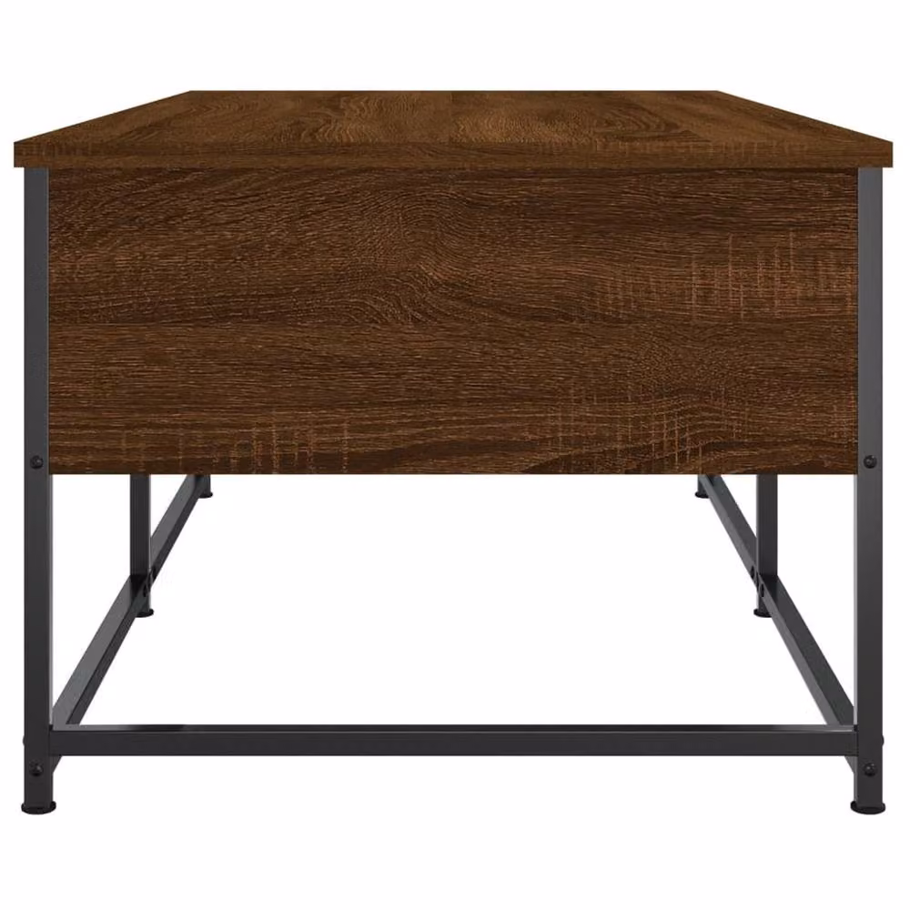Berkfield Home Brown Oak Coffee Table, W/D/H: 100 x 51 x 40 cm – 4