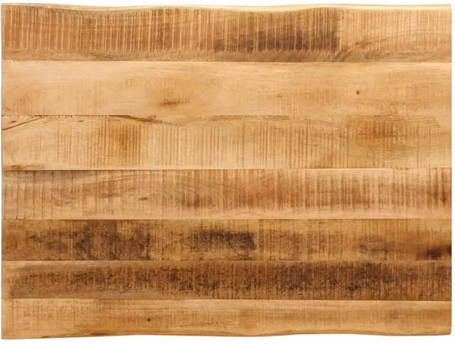 Berkfield Home Table Top Live Edge Solid Wood Rough Mango in Brown W/D/H: 90 x 60 x 3.8 cm