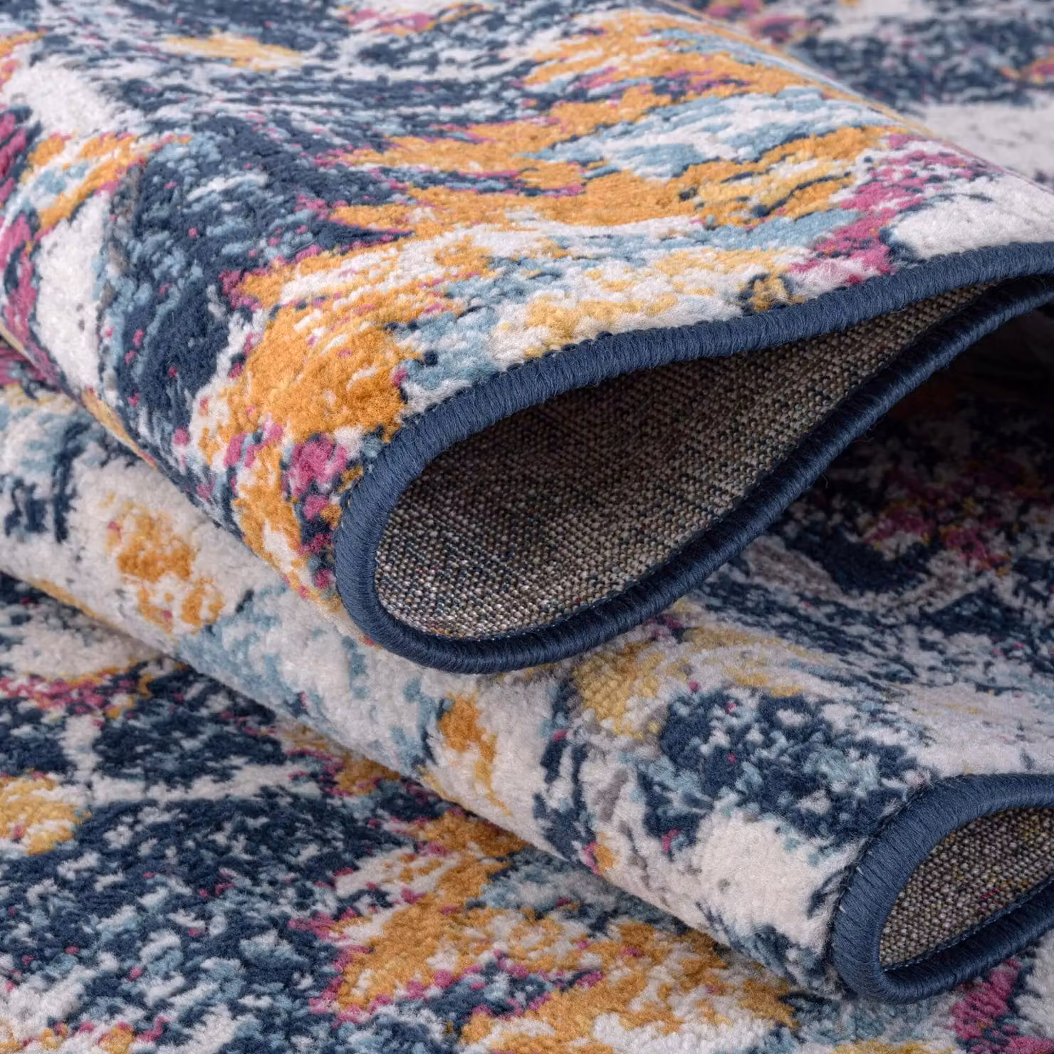 THE RUGS Marrakech Multicolour Distressed Floral Moroccan Area Rug, W: 120 cm, L: 170 cm – 2