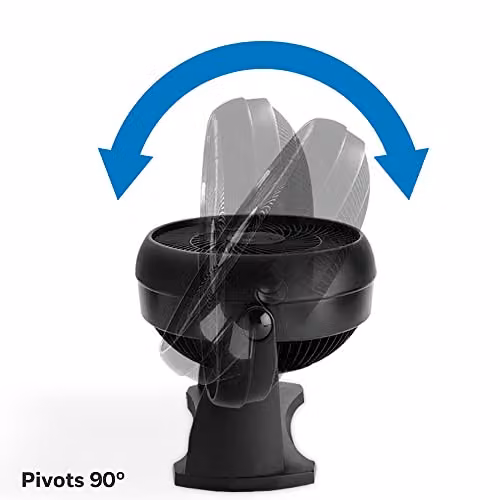 Honeywell TurboForce HT900E Black Table and Wall Mountable Fan with 3 Speed Settings and Oscillation – 7