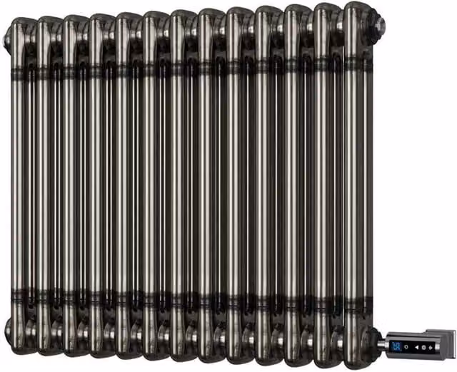 Alpha Raw Metal 2 Column Electric Radiator with WIFI and App Control, Silver, 300W, Height: 59.2 cm