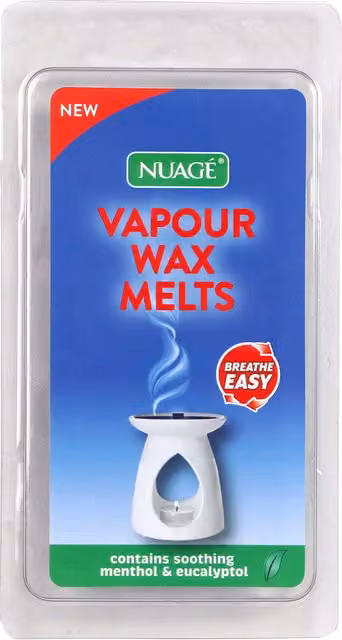 Nuage Vapour Breathe Easy Wax Melts with Menthol and Eucalyptol, Blue, 15 g Pack of 6 – 1