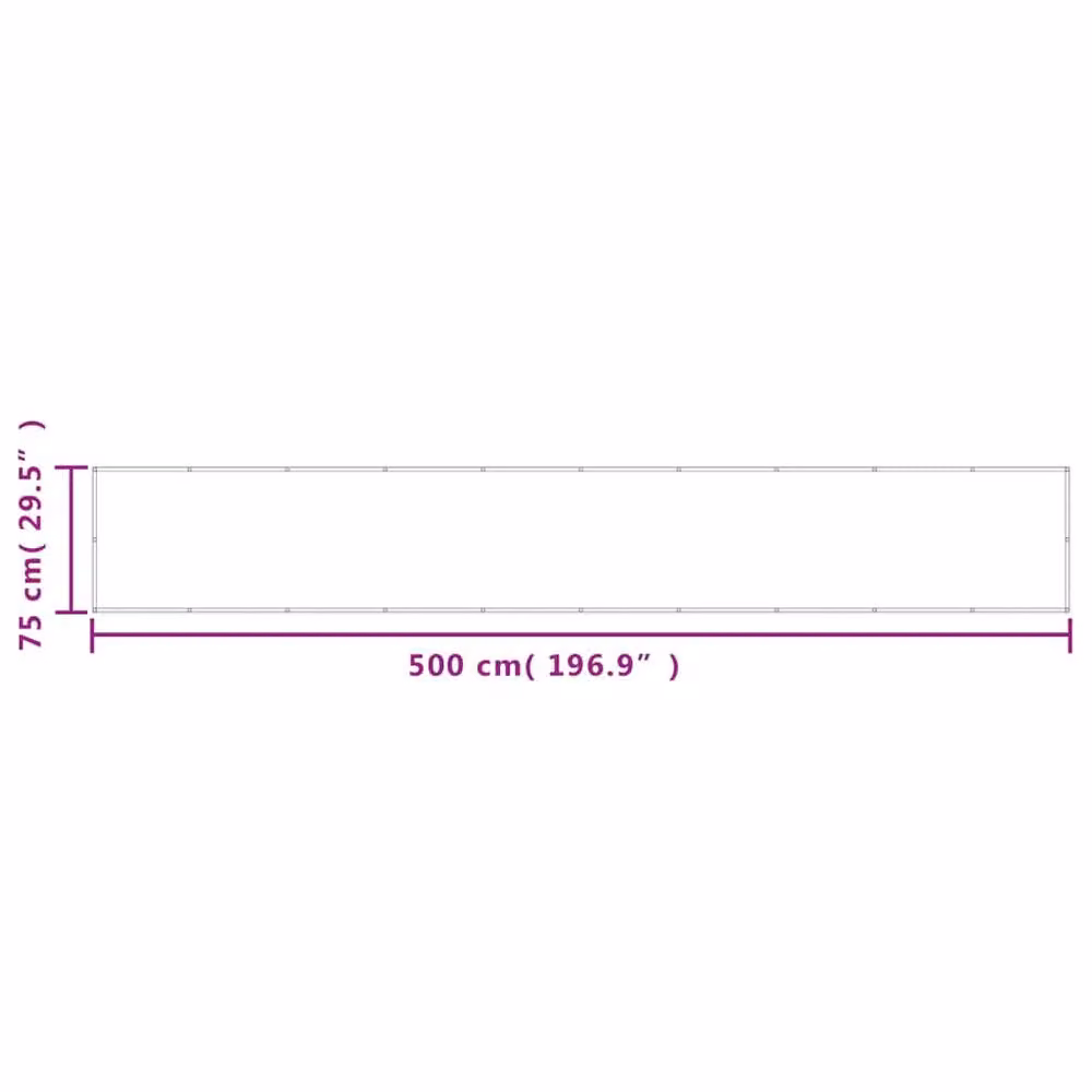 Berkfield Home Balcony Cover, Light Grey, W: 75 cm, L: 500 cm – 3