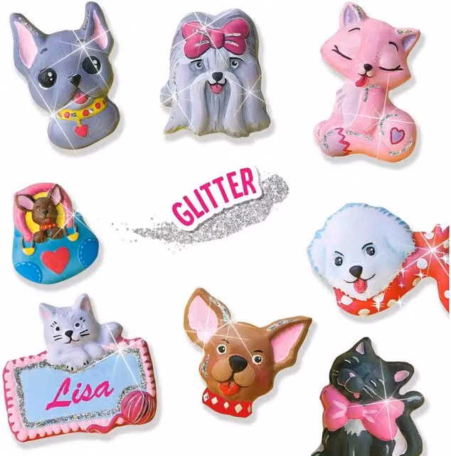 SES Casting and Painting Cats and Dogs Plaster Creative Kit in Pink, White and Multicolour