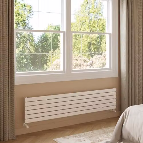 UK Radiators Typhoon Axis White Horizontal Designer Radiator, W: 180 cm, H: 40.8 cm – 2