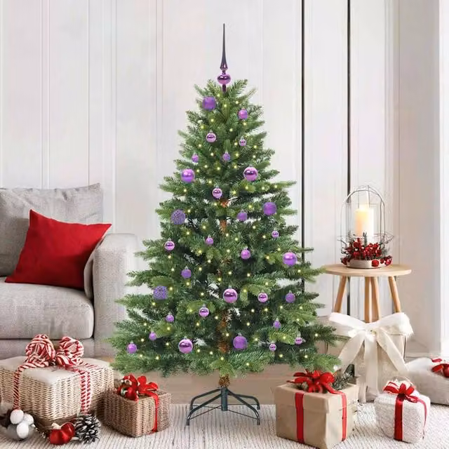 Berkfield Home Artificial Green Christmas Tree with 150 LEDs, Height: 150 cm
