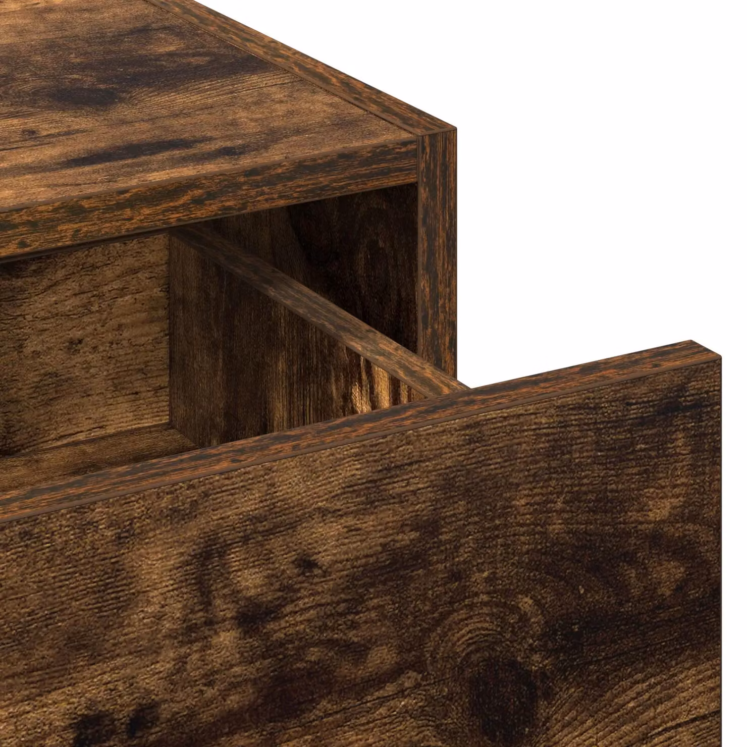 Berkfield Home Wall Hanging Dressing Table in Smoked Oak Brown, W: 83 cm, D: 40 cm, H: 70 cm – 5