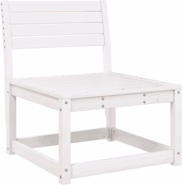 Berkfield Home Garden Sofa in White Solid Pine Wood