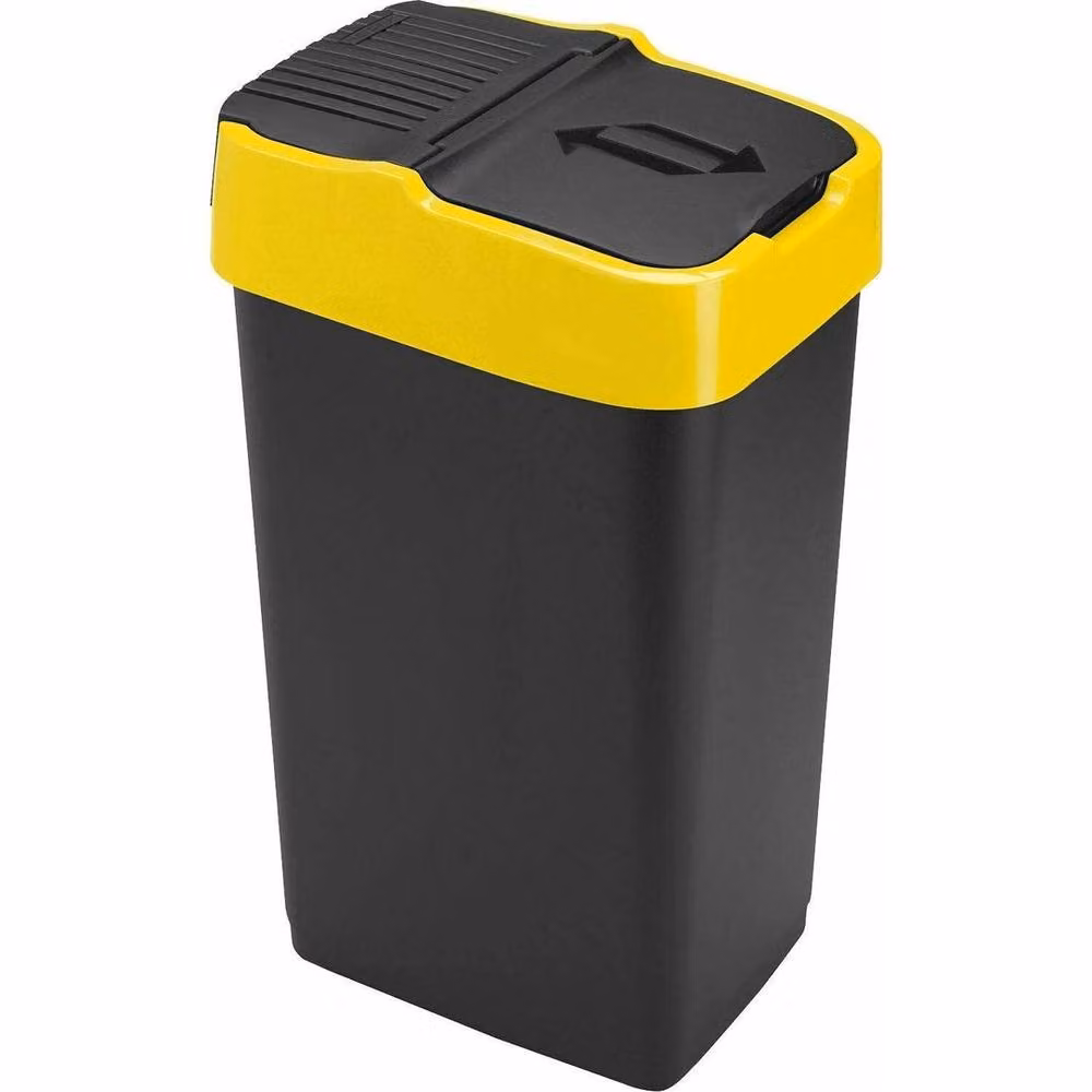 NESTLUNE Set of 3 Heidrun Multicolour Plastic Swing Refuse Bins, W: 60 cm, H: 100 cm, D: 35 cm – 2