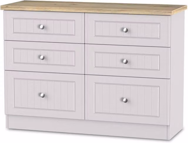 Welcome Vienna 6 Drawer Midi Chest of Drawers in White
