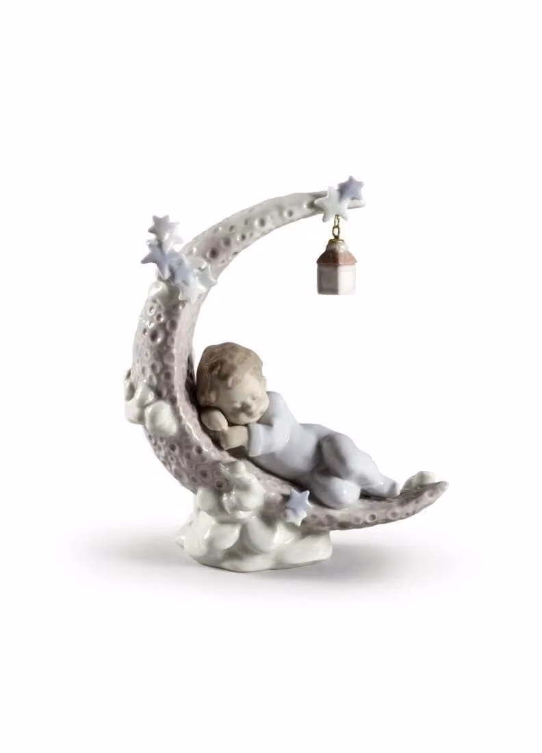 Lladró Heavenly Slumber Boy Porcelain Figurine in White