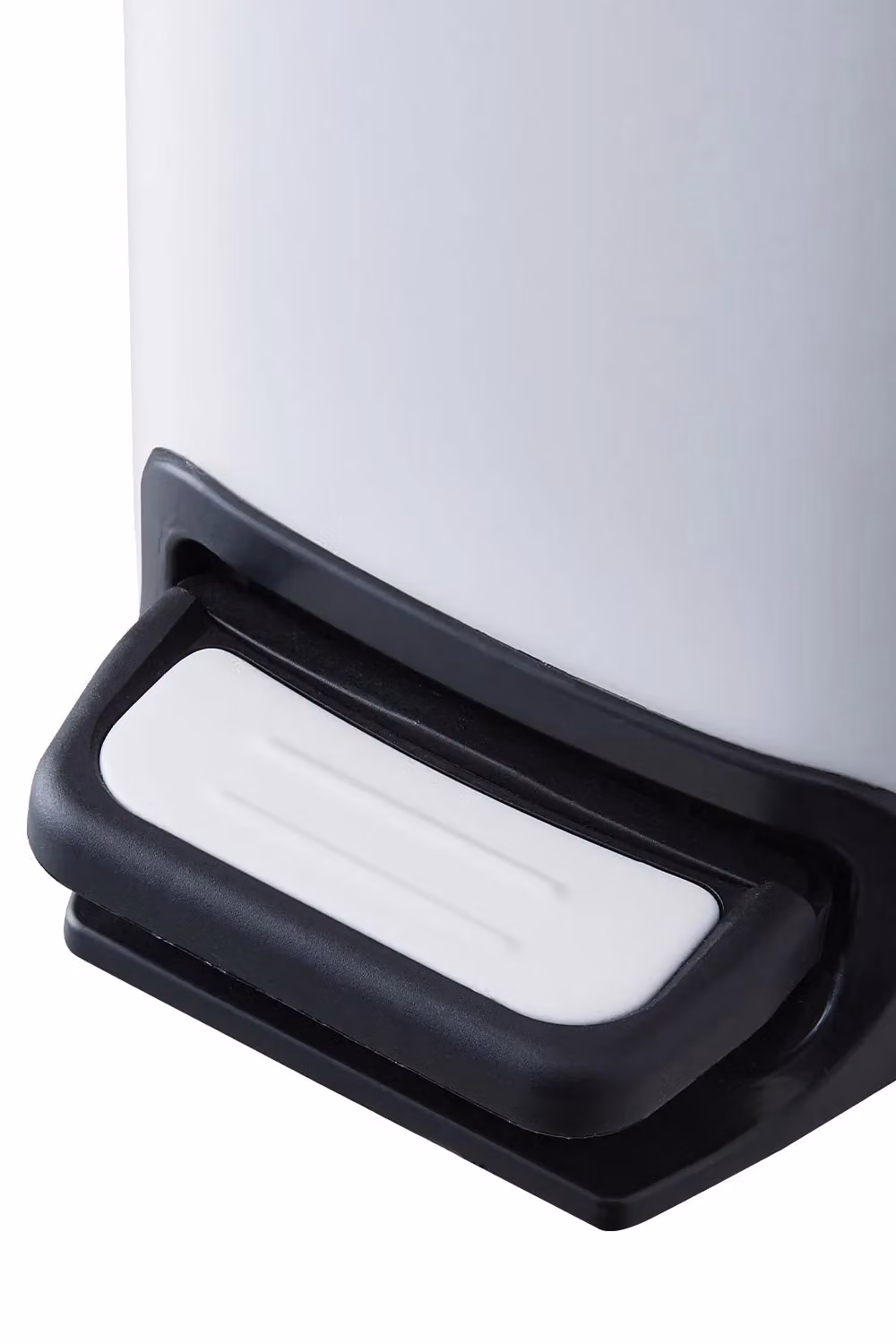 Living and Home 6L Stainless Steel Trash Bin with Soft-Close Foot Pedal and Removable Inner Bucket in White – 8