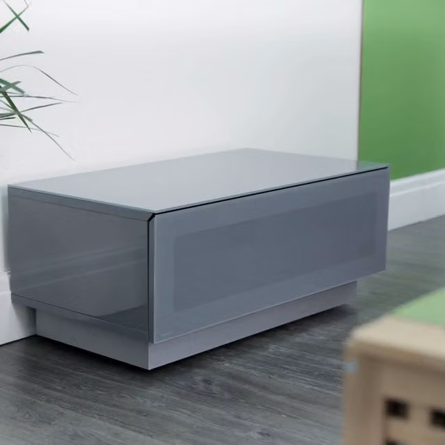 Alphason Element Grey Glossy TV Stand, 850mm