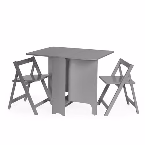Julian Bowen Gatan Grey Wood Drop Leaf Dining Table and 2 Chairs Set W/D/H: 70 x 80 x 100 cm – 2