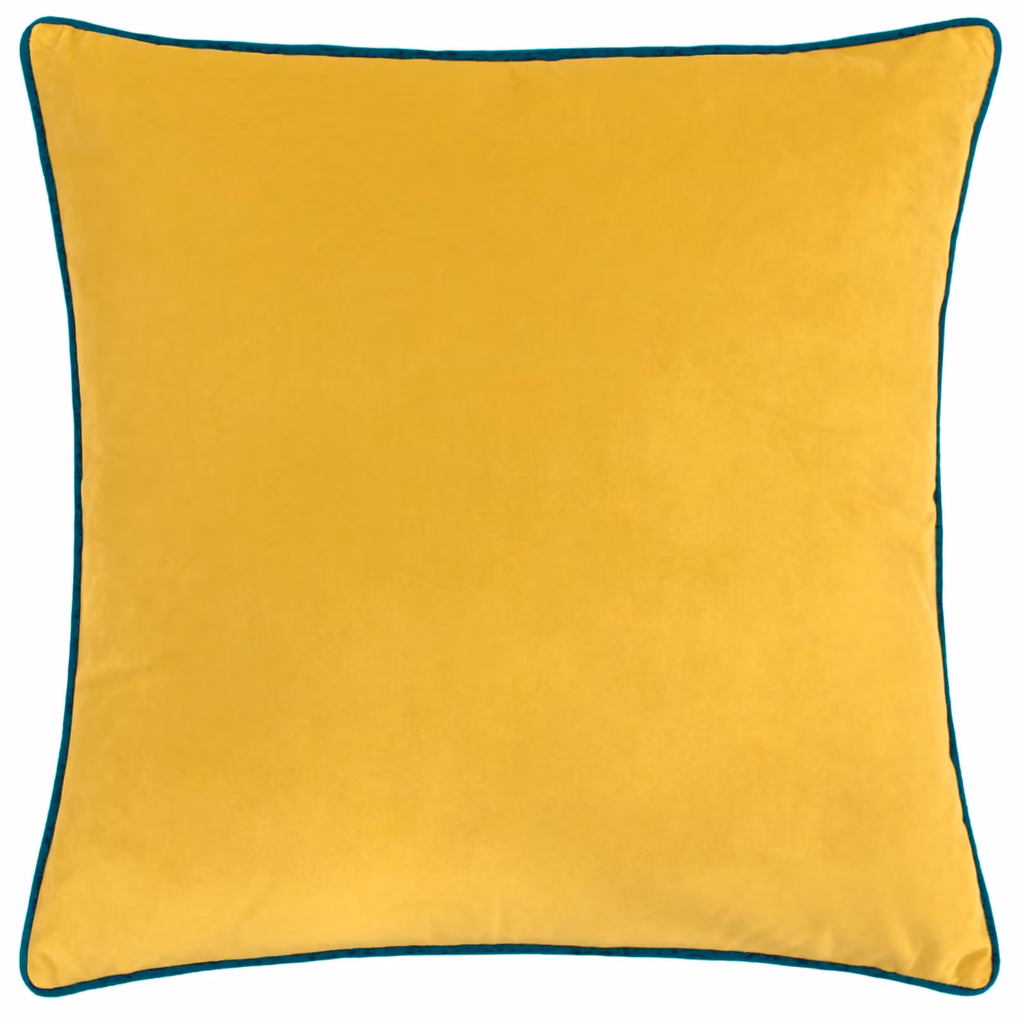 furn Meridian Velvet Square Cushion in Yellow and Turquoise, W/D/H: 45 x 45 x 45 cm – 2