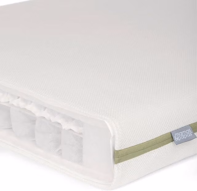 Mamas & Papas Premium Micro Motion Cotbed Mattress in White, W/D/H: 70 x 140 cm