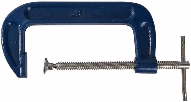 Bluespot Tools Fine Thread G-Clamp, Blue, Cast Iron – 3