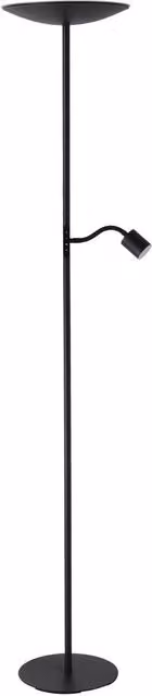 Loops Modern Black Metal LED Floor Lamp with Touch Control