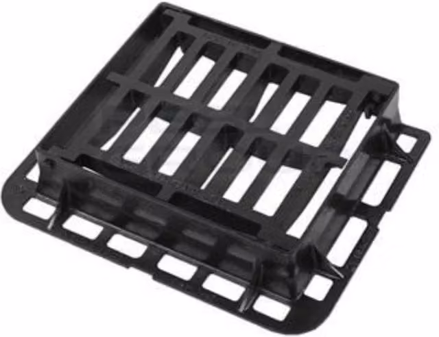 Clark-Drain Black Ductile Iron Hinged Gully Grating, 40 Tonne, W: 430 mm, D: 370 mm