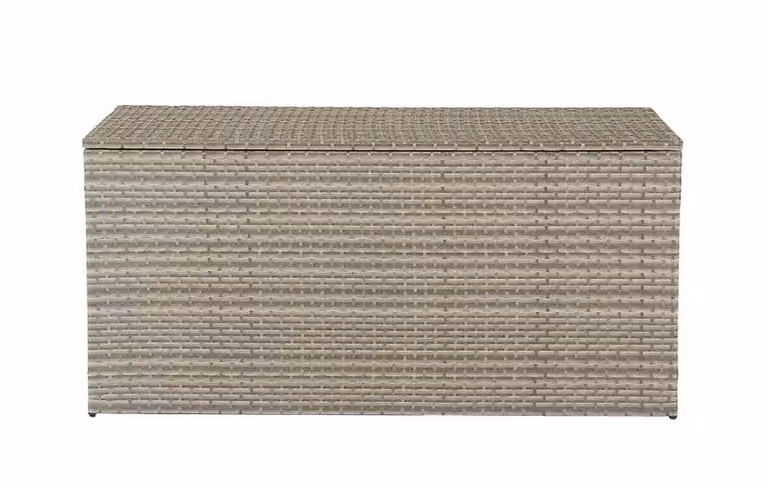 MINT Outdoor Palma Rattan Cushion Storage Box in Beige, W/D/H: 149 x 76 x 70 cm