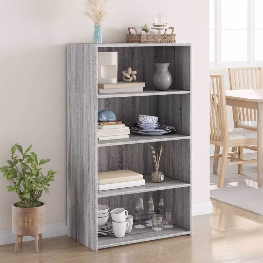 Berkfield Home Sonoma Highboard in Grey, W/D/H: 70 x 41 x 124 cm – 2