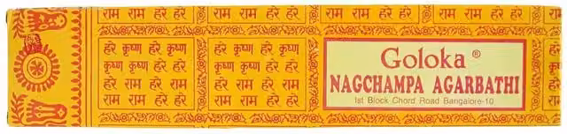 Goloka Nagchampa Floral Incense Sticks, Yellow